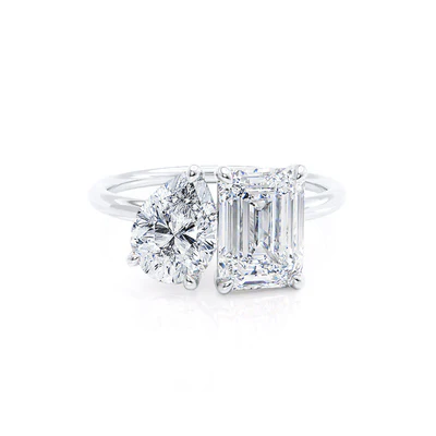 toi et moi engagement ring